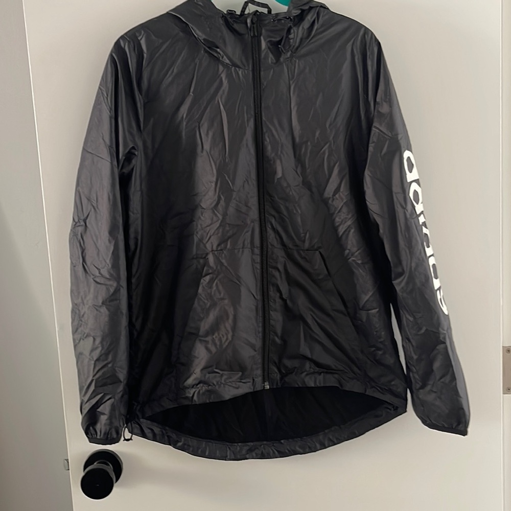adidas logo windbreaker